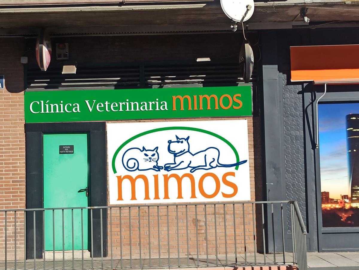 Rótulo de la clínica Mimos